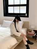 [MADE] Petyl Sailor Crop Mongle Fur Hook Cardigan