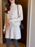 [Two-piece set] Sweety Wool Knit Cardigan Mini Skirt Set