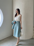 Dorian Satin Sleeveless Blouse