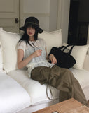 Neckie Color Matching Nylon Safari Bucket Hat
