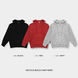 Wool Recycled Boucle Knit Hoodie