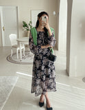 Etu Ribbon Chiffon Flower One Piece