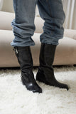 rider leather middle boots