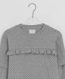 Bilket Dot Frill Layered Long Sleeve Tee