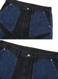 Mixed Half Denim Pants