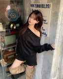 Bohem Stud Off-Shoulder Sweatshirt