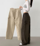 Carpenter Side Pocket Hip Y2K Wide Cotton Pants