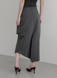 Luen Unbalanced Wrap Long Skirt