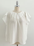 Sally Pintuck Pearl Button Tulip Blouse