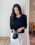 Beton Round Ribbed Basic Cardigan