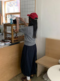 Moei round wool short sleeve knit