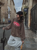 Puffer balloon half-banding denim pants
