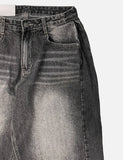 Vortex pintuck wide denim pants