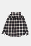 Reims over hooded check shirt