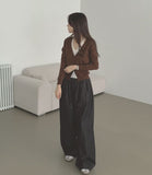 Soft Halterneck Sleeveless Fake Layered Point Knit Cardigan