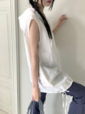 Kiron Half Zip Up Nylon Balloon String Sleeveless One Piece