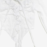 Romenin String Frill Unbalanced T-Shirt