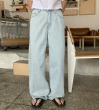 Hueburn Hidden Banding Wide Denim Pants