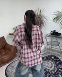 Labia pocket check shirt