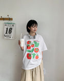Ogen Tomato Printing Over Short Sleeve Tee