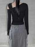 Art Knot One-Shoulder Tee