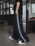 Route Track Color Matching Wide Pants