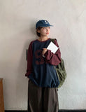 [BAONHAUS] Kill Motor Color Matching Lettering Over Sweatshirt