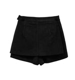 Studded high-waisted skirt pants