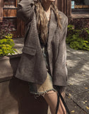 (WOOL 30%) Kona Herringbone Classic Blazer