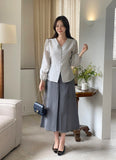 Mion V-neck Shirring Strap Blouse