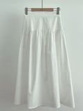 Eki Banding Shirring Flare Long Skirt