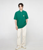 Flower Embroidered Pique Short Sleeve T-shirt