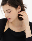 Nova Silver (W) Pave Station Necklace