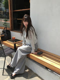 Weu Linen Rib Knit Cardigan