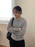 Hikyan Flower Round Knit Cardigan