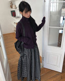 Hern High Neck Button Knit Cardigan