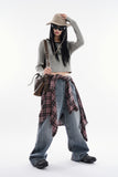 Asura cutting denim pants