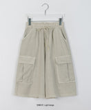 [unisex] Melu Pigment Banding Bermuda Cargo Pants