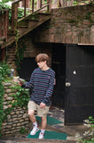 Striped Waffen Logo Long Sleeve