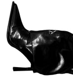 glossy cover long boots