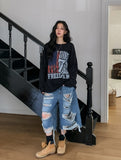 Frame Vintage Print Long Sleeve T-Shirt