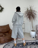 Dihen pin tuck bermuda pants