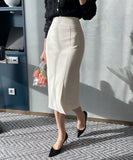 Minella Slit Banding Skirt
