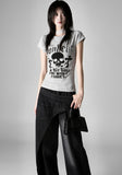 Wrap Cross Over Denim Pants