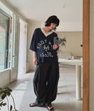 New York color matching v-neck knit