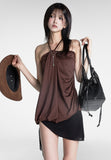 String Mocha Mousse One Piece