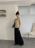 [BAONHAUS] Benir Round Ribbed Long Sleeve Tee