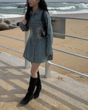 [A/M] Toby Denim Shirt Mini One Piece