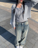 Rare Denim Washing Wide Pants