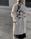 Pugeun fleece duffel coat